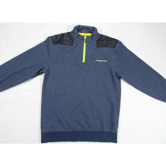 Vineyard Vines Other - Vineyard Vines Sweater Men's S Blue Pullover 1/4 Zip Mock Neck Cotton